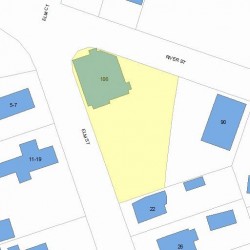 106 River St, Newton MA  02465-1829 plot plan