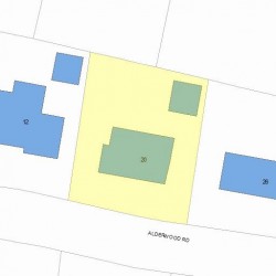20 Alderwood Rd, Newton MA  02459-1248 plot plan