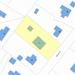 73 Grove St, Newton MA  02466-2316 plot plan
