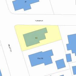 168 Walnut St, Newton MA  02460-1610 plot plan