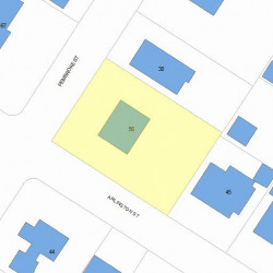 55 Arlington St, Newton MA  02458-2454 plot plan