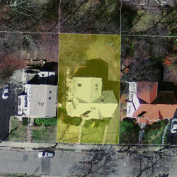 111 Parker Ave, Newton MA 02461-1814 aerial view