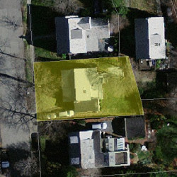 10 Magnolia Ave, Newton MA 02458-2711 aerial view