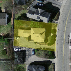 353 Linwood Ave, Newton MA  02460-1342 aerial view