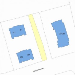 263 Watertown St, Newton MA  02458-1356 plot plan