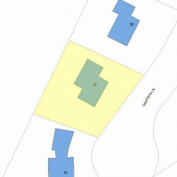 37 Grayson Ln, Newton MA  02462-1020 plot plan