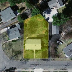 19 Charlemont St, Newton MA  02461-1907 aerial view