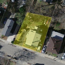 81 Gardner St, Newton MA  02458-1439 aerial view