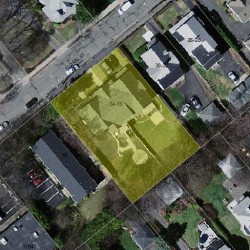 34 Floral St, Newton MA 02461-1245 aerial view