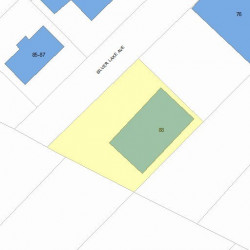 88 Silver Lake Ave, Newton MA 02458-1111 plot plan