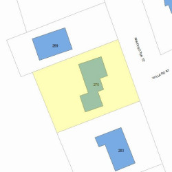 275 Winchester St, Newton MA  02461-2042 plot plan