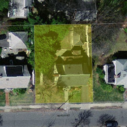 33 Hamlin Rd, Newton MA 02459-1001 aerial view