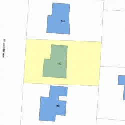 142 Winchester St, Newton MA  02461-2130 plot plan