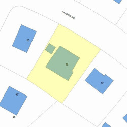 18 Hanson Rd, Newton MA 02459-3517 plot plan