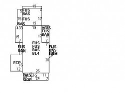 19 Fairfax St, Newton MA  02465-2606 floor plan