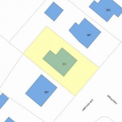 251 Linwood Ave, Newton MA 02460-1439 plot plan