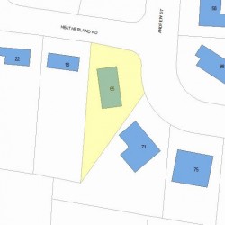 65 Andrew St, Newton MA 02461-2101 plot plan