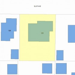 120 Eliot Ave, Newton MA 02465-1728 plot plan