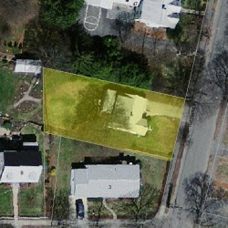 57 Freeman St, Newton MA 02466-1205 aerial view