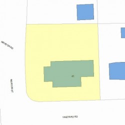 41 Vineyard Rd, Newton MA 02459-1003 plot plan