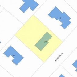 271 Greenwood St, Newton MA 02459-3056 plot plan