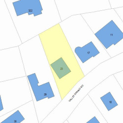 23 Valley Spring Rd, Newton MA  02458-2712 plot plan
