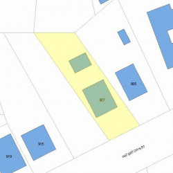 907 Watertown St, Newton MA 02465-2109 plot plan