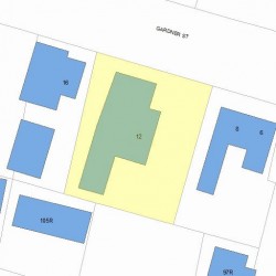12 Gardner St, Newton MA  02458-1505 plot plan