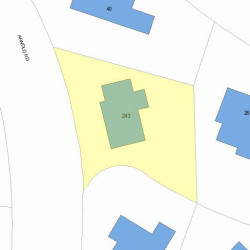 243 Arnold Rd, Newton MA 02459-3018 plot plan