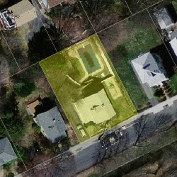 441 Albemarle Rd, Newton MA 02460-1357 aerial view
