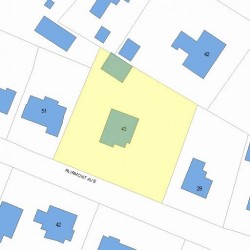 43 Fairmont Ave, Newton MA  02458-2505 plot plan