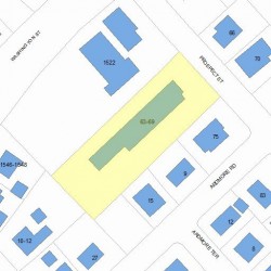 63 Prospect St, Newton MA 02465-2338 plot plan