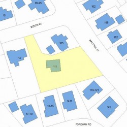111 Waltham St, Newton MA 02465-1331 plot plan