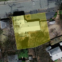 18 Cheney St, Newton MA  02464-1404 aerial view