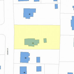 56 Cedar St, Newton MA 02459-1113 plot plan