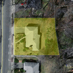 696 Walnut St, Newton MA  02459-1418 aerial view