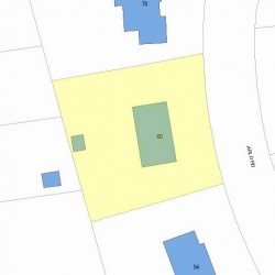 60 Arlo Rd, Newton MA  02464-1001 plot plan