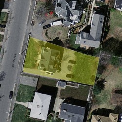 16 Central Ave, Newton MA  02460-1707 aerial view