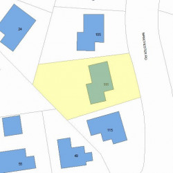 111 Manchester Rd, Newton MA 02461-1132 plot plan
