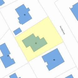 65 Hillside Ave, Newton MA 02465-2543 plot plan