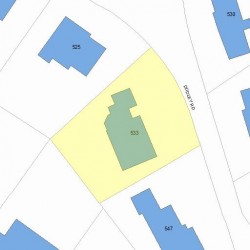 533 Dudley Rd, Newton MA 02459-2800 plot plan