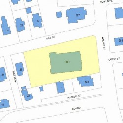 391 Walnut St, Newton MA 02460-2229 plot plan
