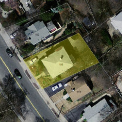 106 Waltham St, Newton MA 02465-1330 aerial view