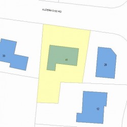 41 Alderwood Rd, Newton MA 02459-1225 plot plan