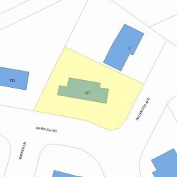 137 Warwick Rd, Newton MA 02465-1747 plot plan