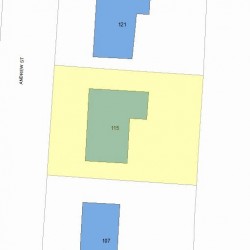 115 Andrew St, Newton MA 02461-2144 plot plan