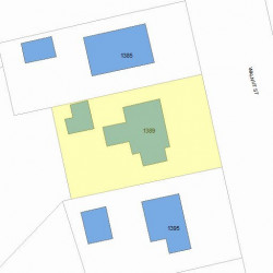 1389 Walnut St, Newton MA 02461-1851 plot plan