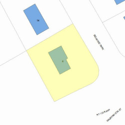 4 Belmore Park, Newton MA 02462-1515 plot plan