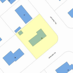 80 Crehore Dr, Newton MA 02462-1114 plot plan