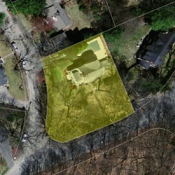 101 Alban Rd, Newton MA  02468-1903 aerial view